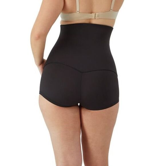 Maidenform Inspirations Women’s Black High-Waist Boy Shorts Shapewear Medium - Picture 4 of 16